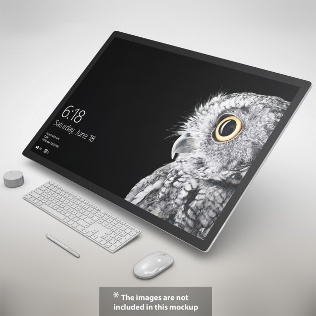 PSD presentazione del monitor realistico
