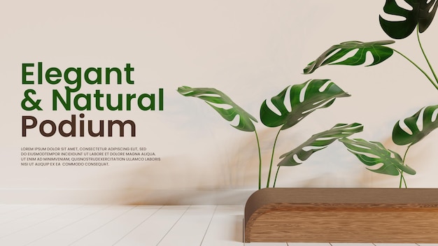 Présentoir Produit Podium Intérieur Naturel