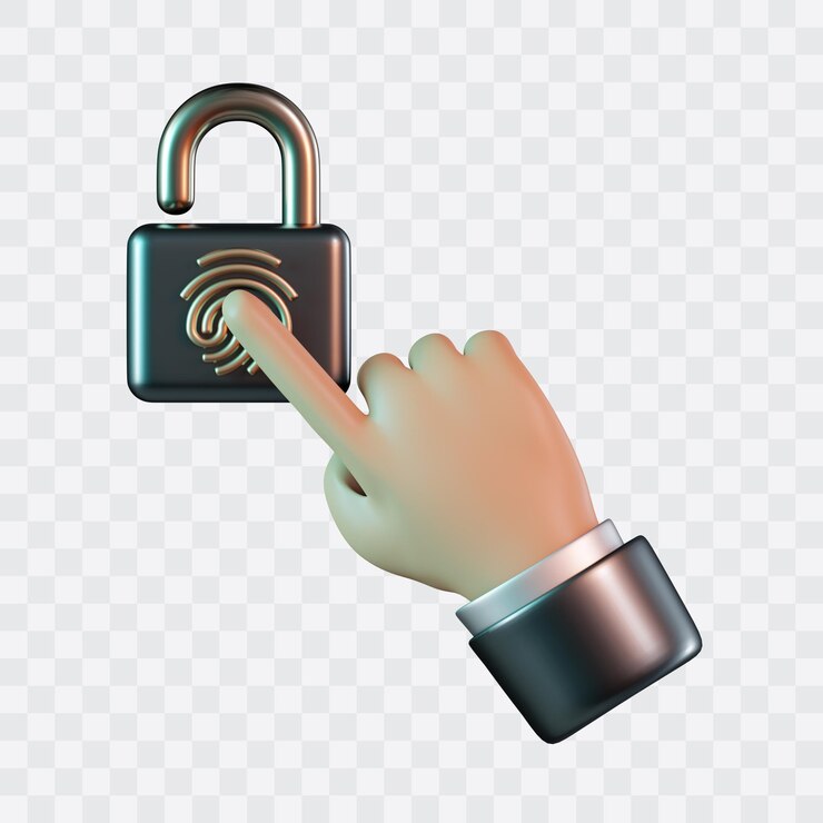 PSD presiona para desbloquear el icono 3d