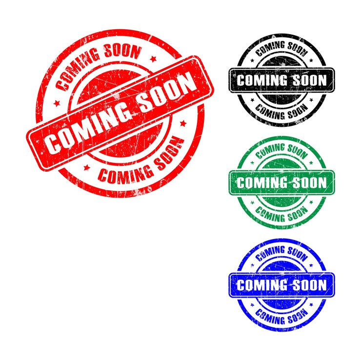 PSD presto arriverà il set di francobolli grunge rosso nero verde e blu distintivi vettoriali circolari