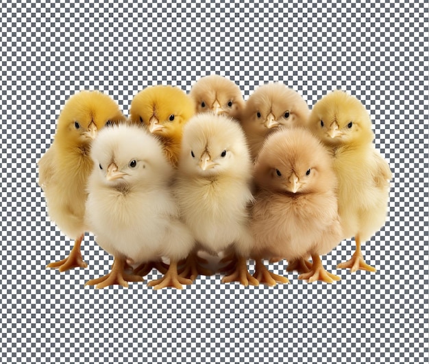 Pretty Chicks isolated on transparent background