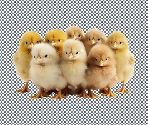 PSD pretty chicks isolated on transparent background