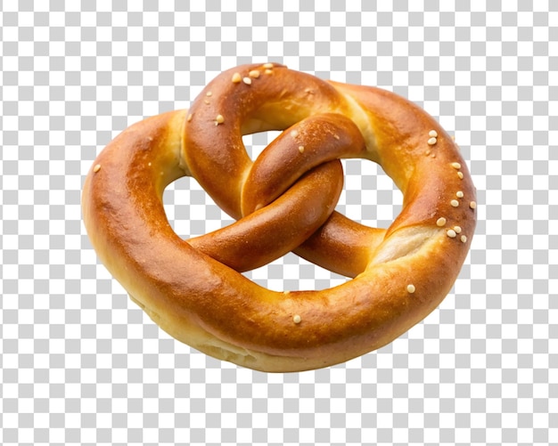 PSD pretzel mit sesamkörnern, isoliert auf durchsichtigem hintergrund