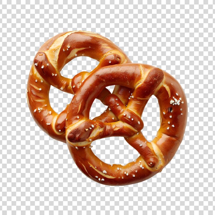 PSD pretzels auf durchsichtigem hintergrund