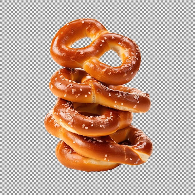 Pretzels Doux Faits Maison Sur Fond Blanc Vue Supérieure