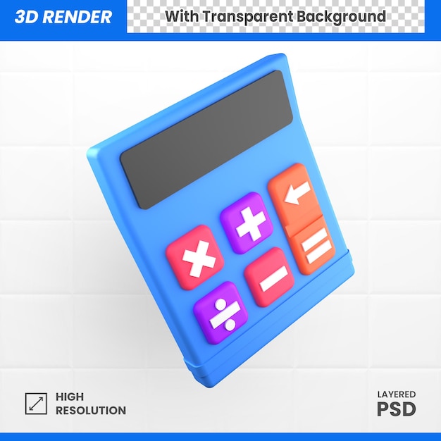Prezzo totale dell'icona calcolatrice 3D