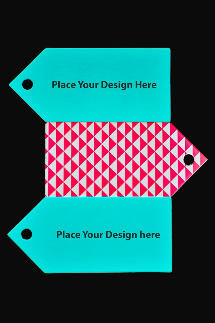 PSD price tag paper simple mockup psd for product labeling