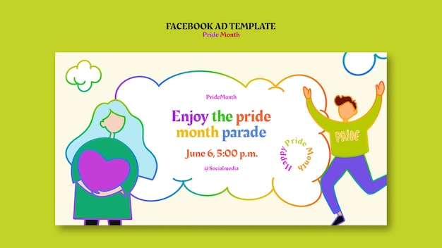 PSD pride month celebration facebook-vorlage