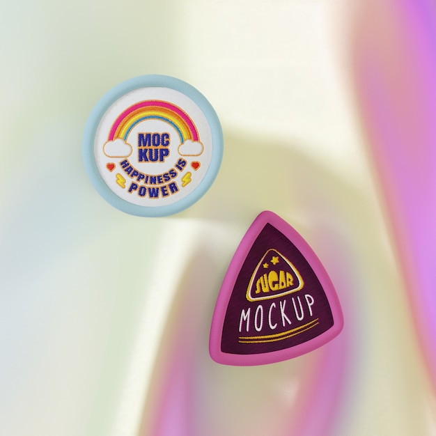 PSD pride-tag-patch-mockup