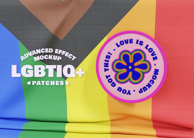 PSD pride-tag-patch-mockup