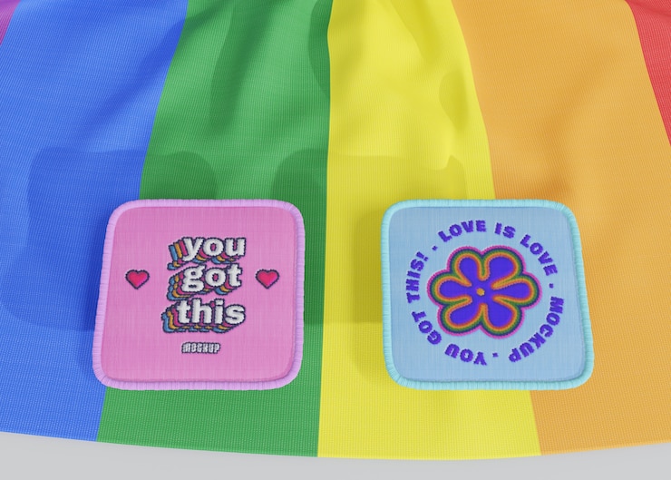 PSD pride-tag-patch-mockup