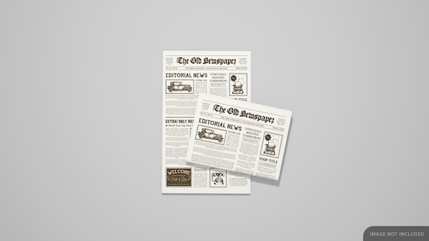Prima pagina e Mockup di giornale piegato