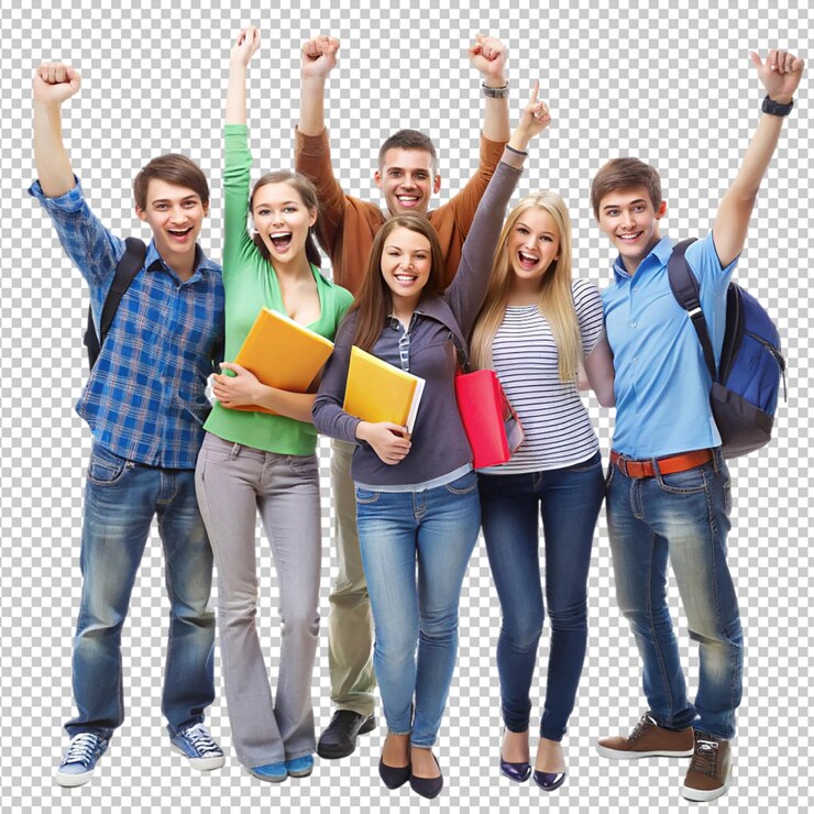 PSD el primer día de escuela sobre un fondo transparente