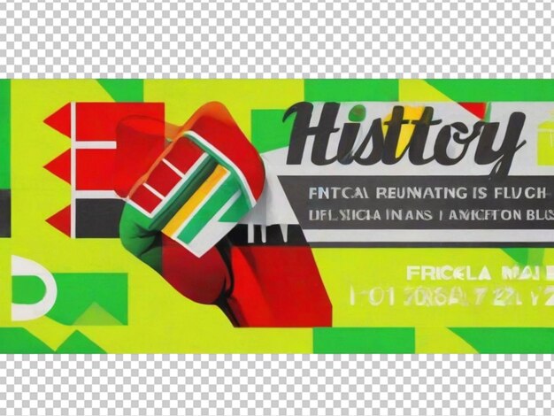 PSD el primer mes de la historia negra diseño