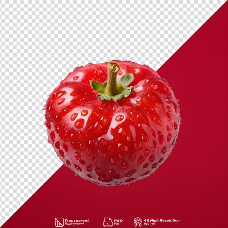 PSD en primer plano se aislaron las bayas maduras frescas de fondo transparente fotografiadas aisladas.