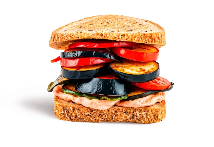 PSD un primer plano del apetitoso sándwich italiano