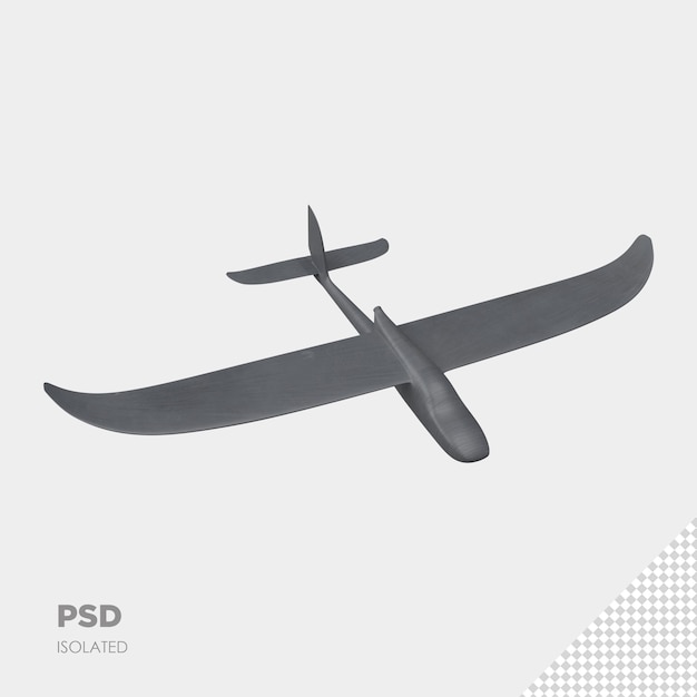PSD primer plano en avión 3d aislado premium psd