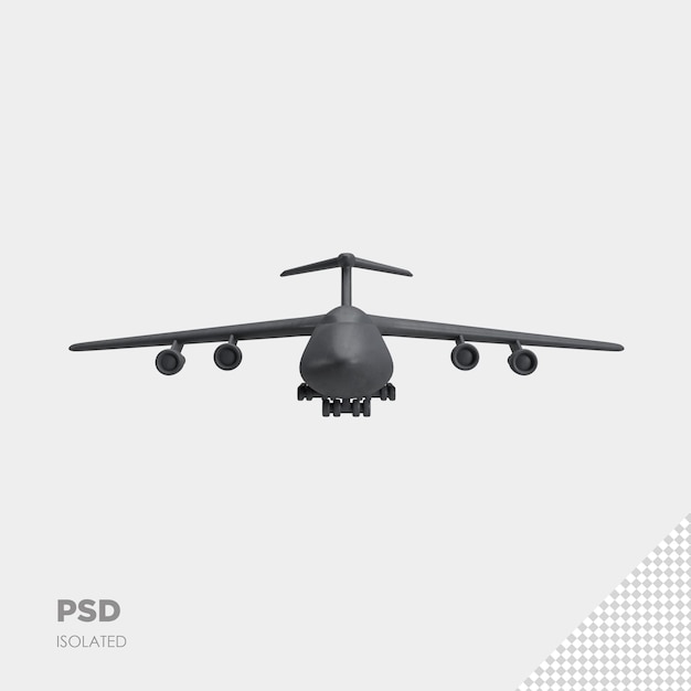 PSD primer plano en avión 3d aislado premium psd