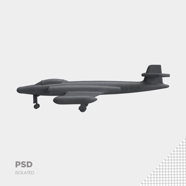 primer plano en avión 3d aislado premium psd