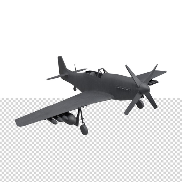 primer plano en avión 3d aislado premium psd