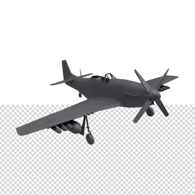 PSD primer plano en avión 3d aislado premium psd