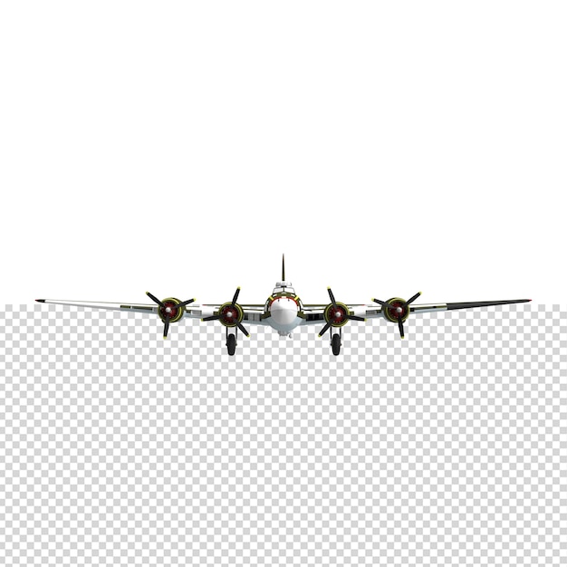 primer plano en avión 3d aislado premium psd