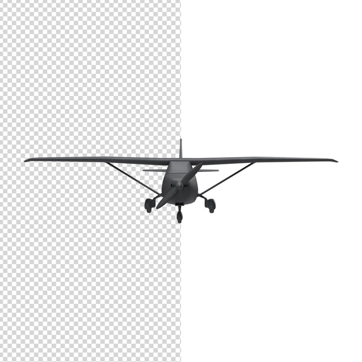 PSD primer plano en avión 3d aislado premium psd