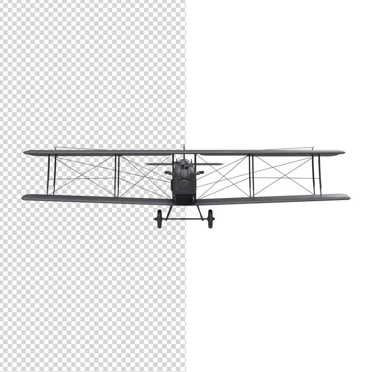 PSD primer plano en avión 3d aislado premium psd