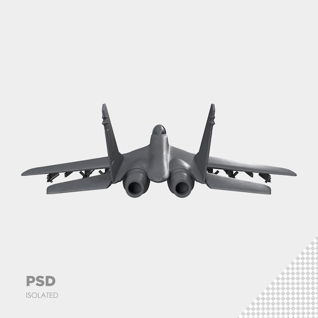 Primer plano, avión, avión, 3d, aislado, premium, psd