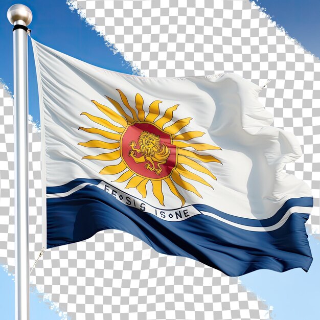 Primer plano de la bandera de la ciudad de lees summit ondeando en el viento estado de missouri estados unidos de américa isol