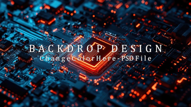 PSD un primer plano de una cpu brillante en una placa base