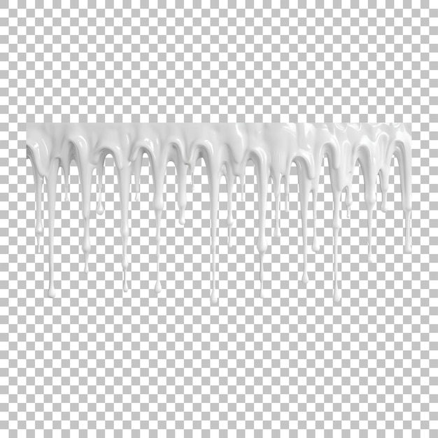 Primer plano de crema batida dulce aislada sobre un fondo transparente