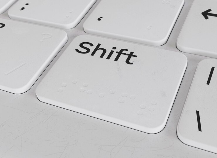 PSD primer plano del diseño de maqueta de botones de teclado