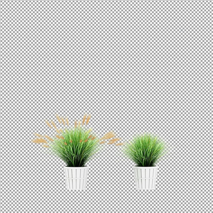 PSD un primer plano de una flor en un jarrón en 3d