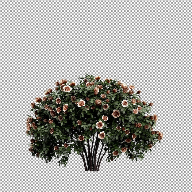 Un primer plano de una flor en un jarrón en 3D