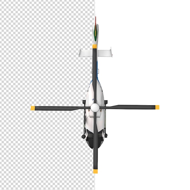 Primer plano en helicóptero psd premium aislado