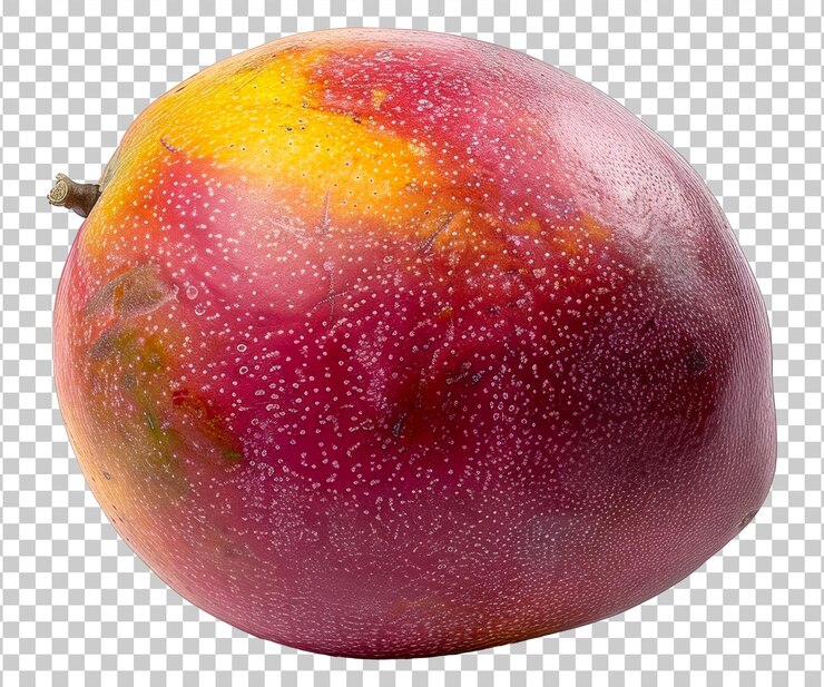 PSD primer plano de un mango maduro aislado en un fondo transparente png