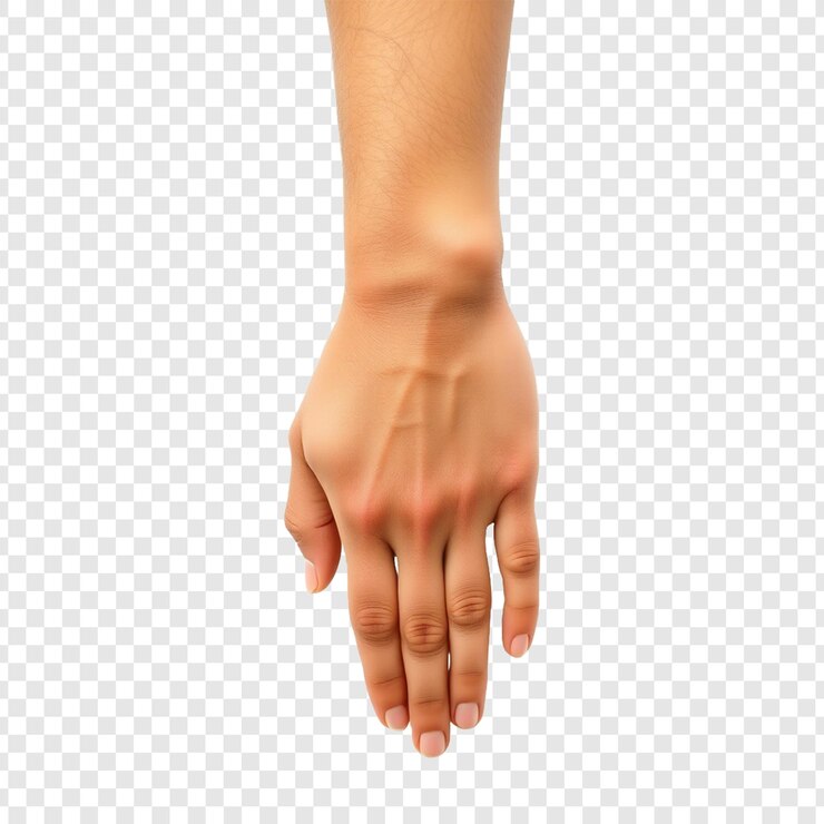 PSD primer plano de una mano abierta de una mujer