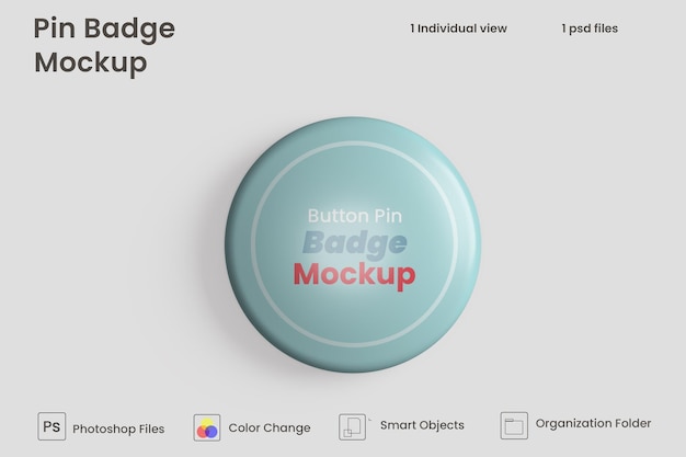 PSD primer plano de maqueta de pin premium psd