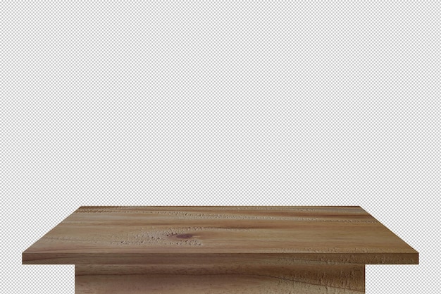 Primer plano de una mesa de tablones de madera vacía en estilo vintage, un mueble para la decoración del hogar