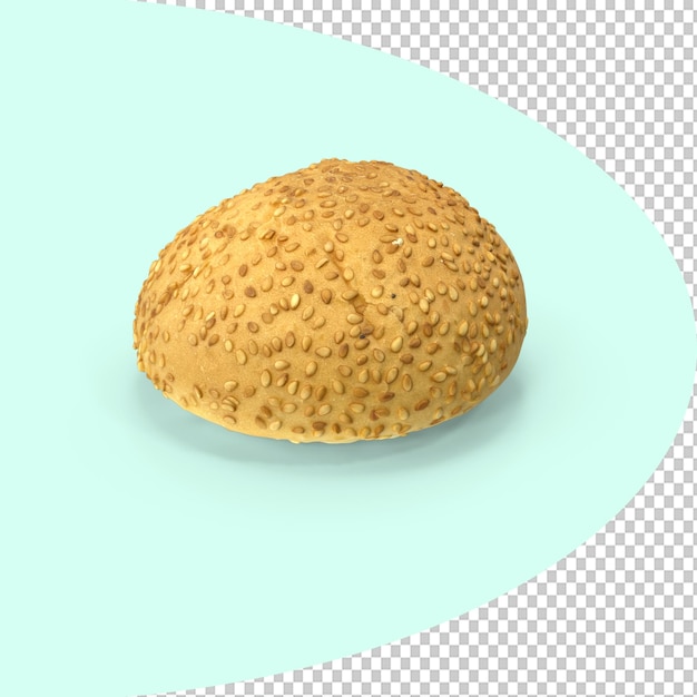 Primer plano de un pan de semillas de sésamo