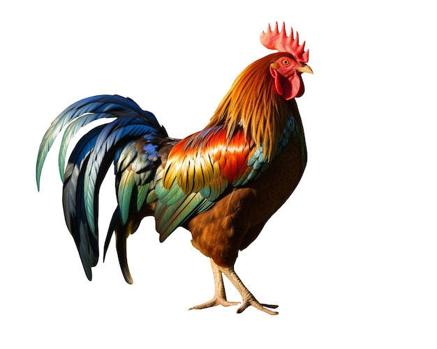 PSD un primer plano de un pollo aislado