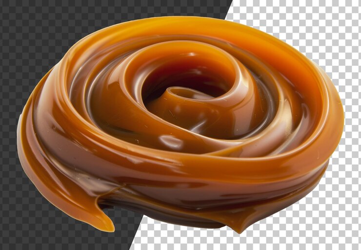 PSD un primer plano de un remolino de caramelo
