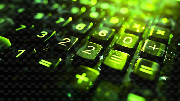 PSD un primer plano de un teclado con el número 2 en él