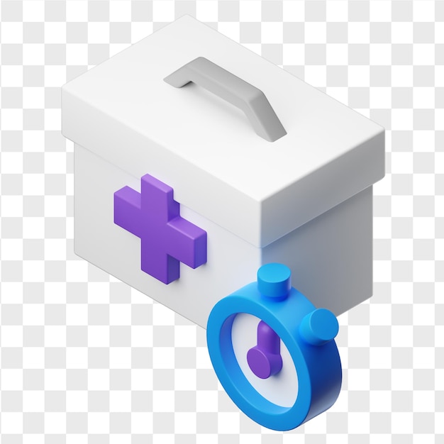 Primeros auxilios modelo médico 3D capas editables.