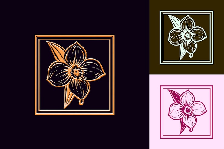 PSD los primeros de los diseños a la izquierda son las primeras flores de la serie