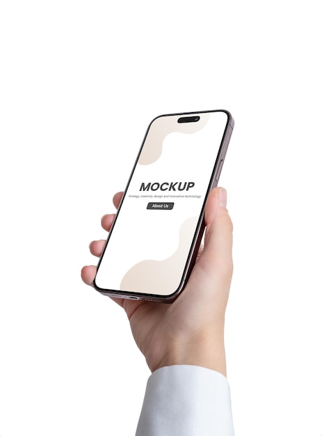 Primo piano del modello dello smartphone della tenuta della donna
