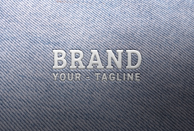 Primo piano mock-up ricamo jeans