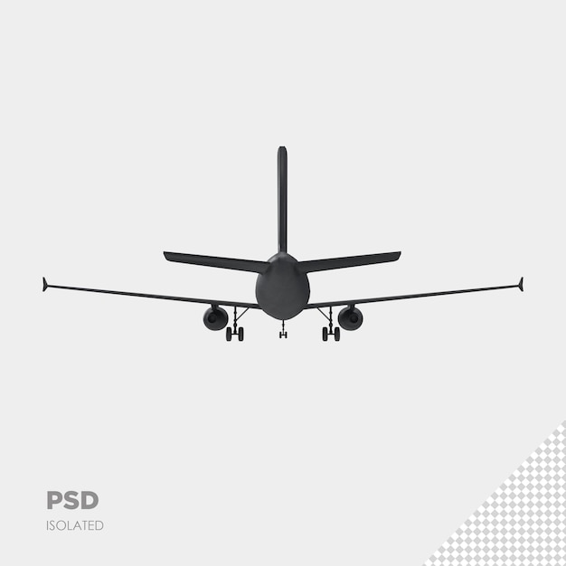 primo piano su aereo 3d isolato premium psd