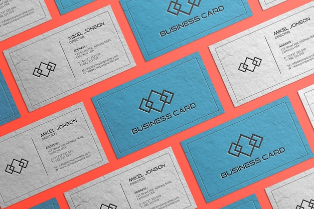 Primo piano su biglietti da visita Logo Mockup